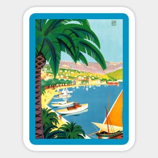 Vintage Travel Poster Art - Carribean Island Sticker